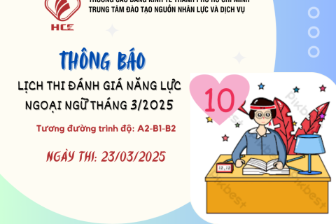 THÔNG BÁO LỊCH THI ĐÁNH GIÁ NĂNG LỰC NGOẠI NGỮ