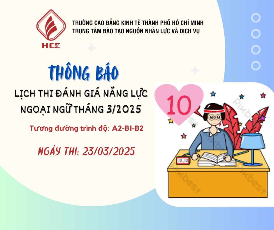 THÔNG BÁO LỊCH THI ĐÁNH GIÁ NĂNG LỰC NGOẠI NGỮ