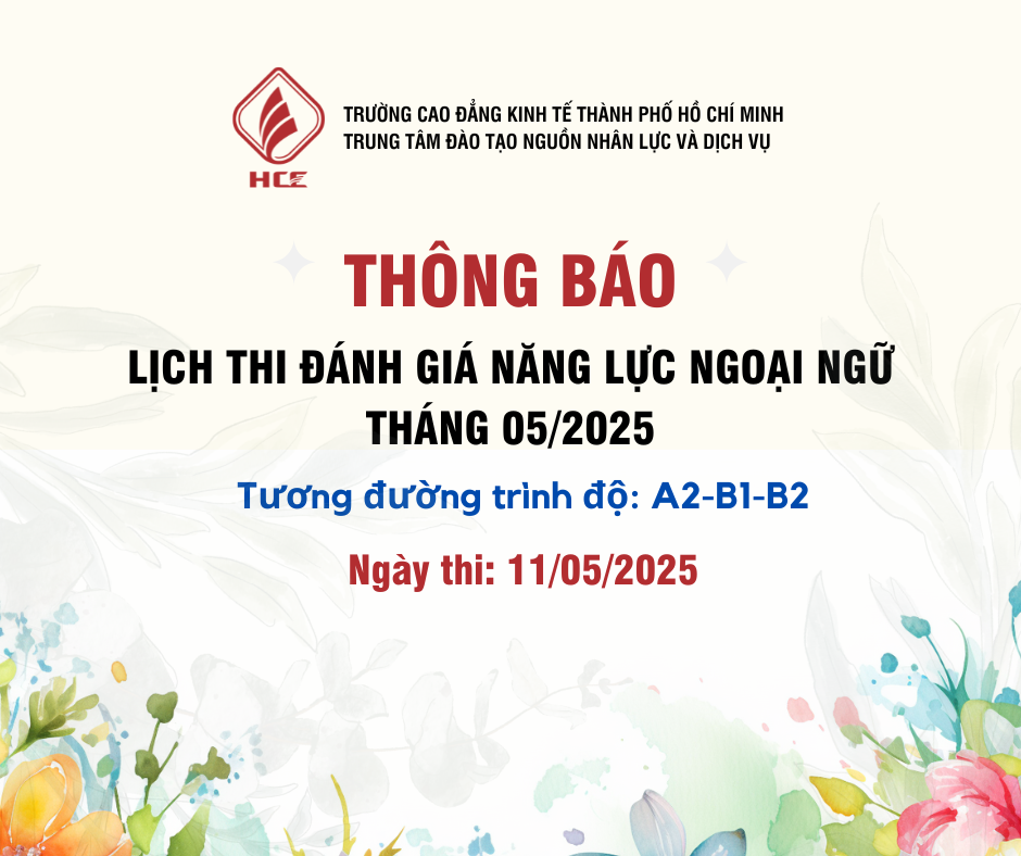 THÔNG BÁO LỊCH THI ĐÁNH GIÁ NĂNG LỰC NGOẠI NGỮ (1)