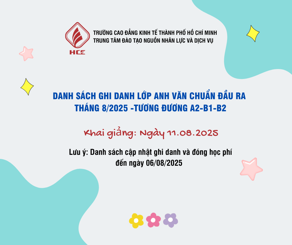 DANH SACH LỚP HỌC TIẾNG ANH