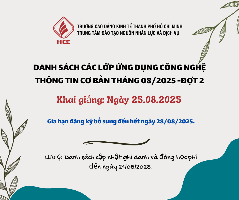 DANH SACH LỚP HỌC TIN HỌC