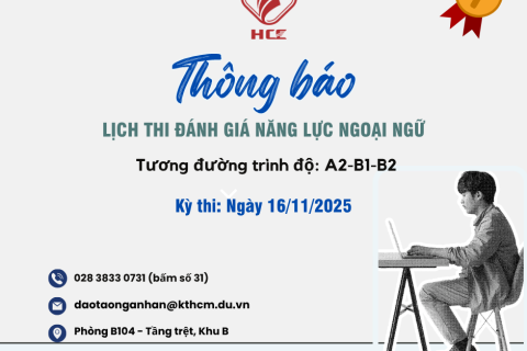 THÔNG BÁO LỊCH THI ĐÁNH GIÁ NĂNG LỰC NGOẠI NGỮ (2)