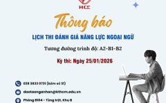 THÔNG BÁO LỊCH THI ĐÁNH GIÁ NĂNG LỰC NGOẠI NGỮ