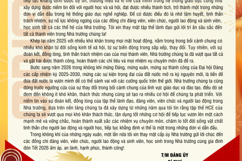 Thư Chúc Tết 2026