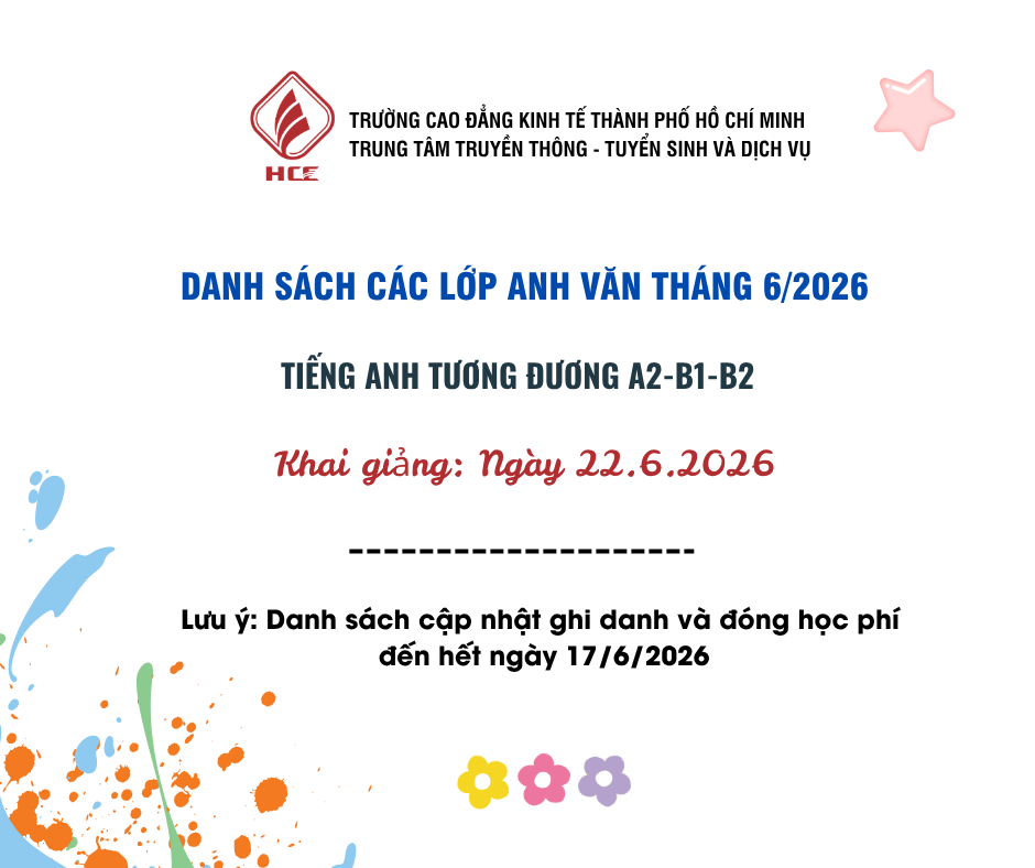 DANH SACH LỚP HỌC TIẾNG ANH