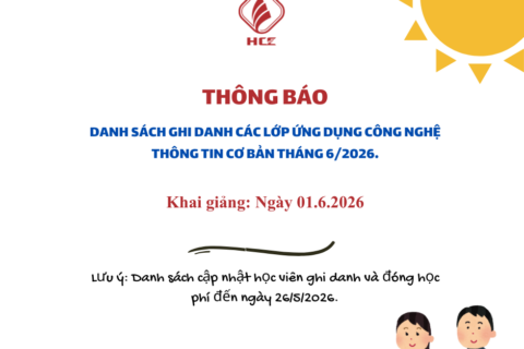 DANH SACH LỚP HỌC TIN HỌC