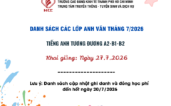 DANH SACH LỚP HỌC TIẾNG ANH (2)